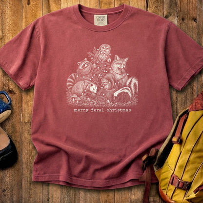 Merry Feral Christmas Cotton T-Shirt