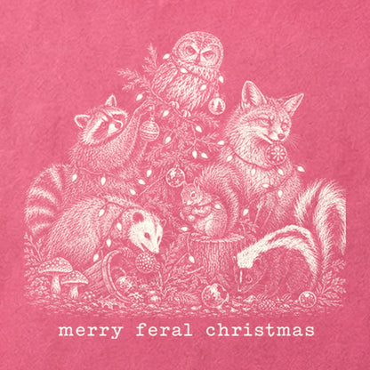 Merry Feral Christmas Cotton T-Shirt