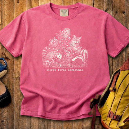 Merry Feral Christmas Cotton T-Shirt