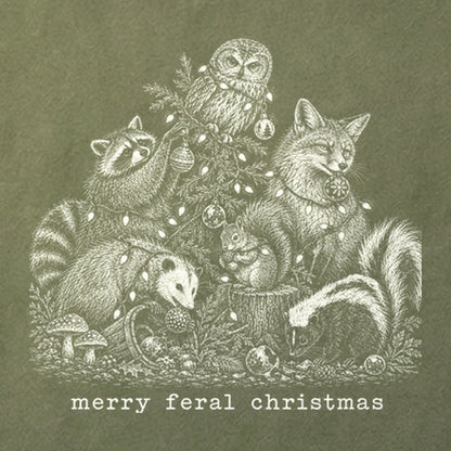 Merry Feral Christmas Cotton T-Shirt