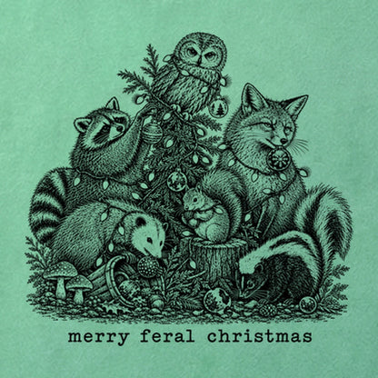 Merry Feral Christmas Cotton T-Shirt