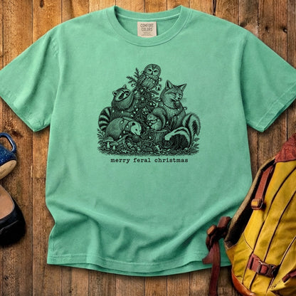 Merry Feral Christmas Cotton T-Shirt