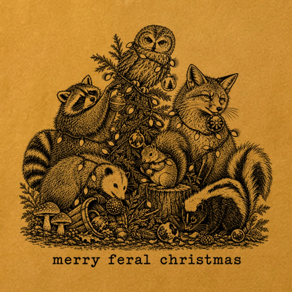 Merry Feral Christmas Cotton T-Shirt