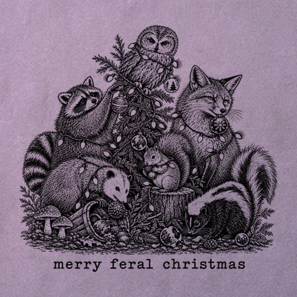 Merry Feral Christmas Cotton T-Shirt