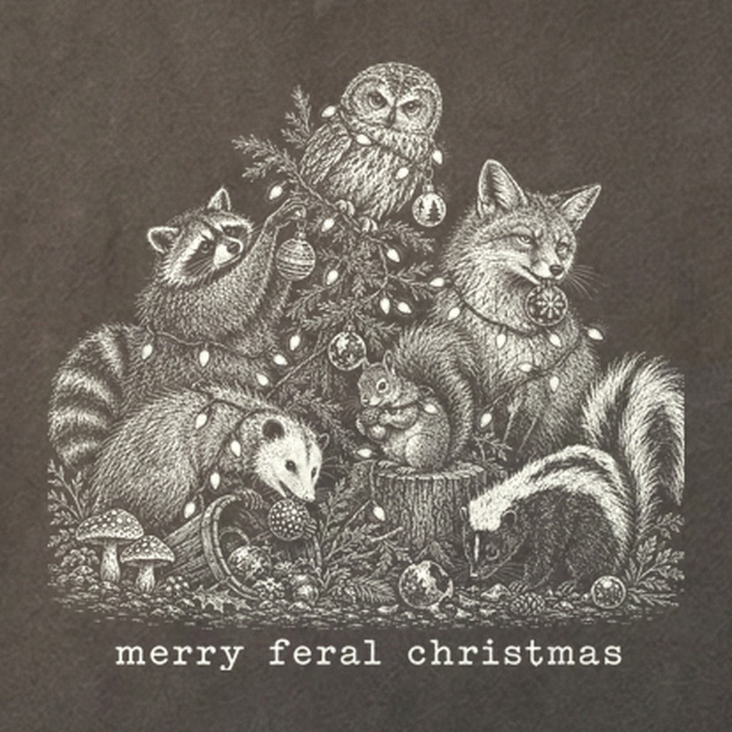 Merry Feral Christmas Cotton T-Shirt