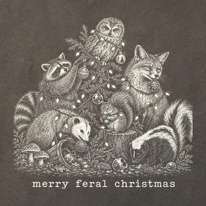 Merry Feral Christmas Cotton T-Shirt