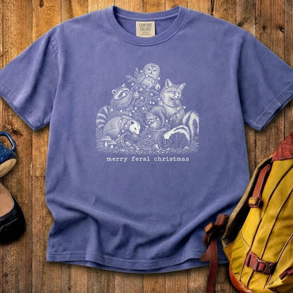 Merry Feral Christmas Cotton T-Shirt