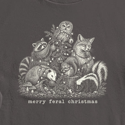 Merry Feral Christmas Crewneck Sweatshirt