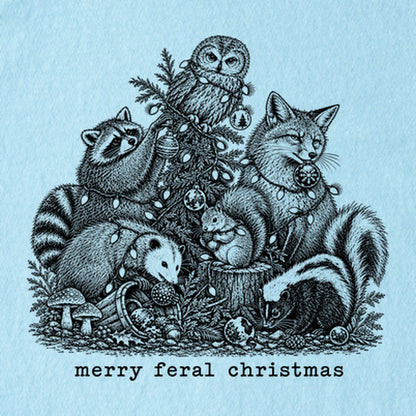 Merry Feral Christmas Kids Cotton T-Shirt