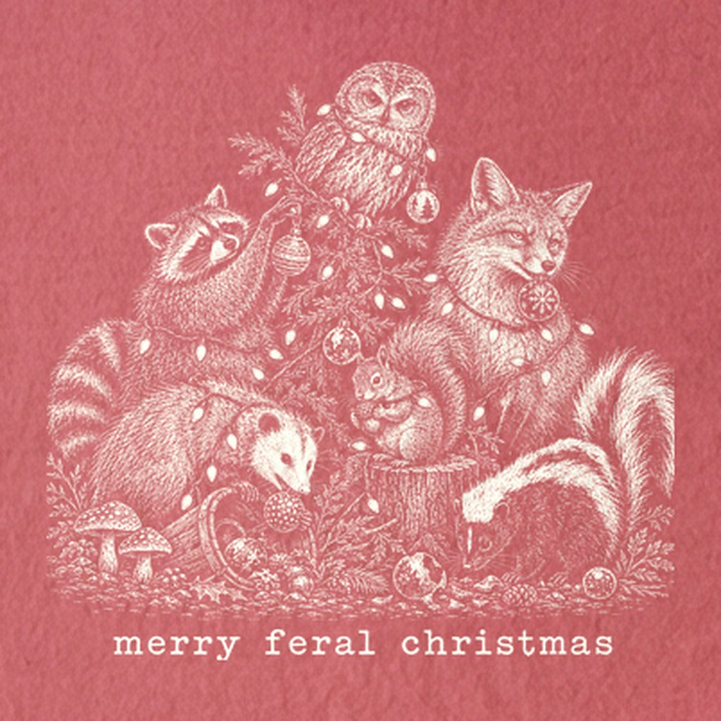Merry Feral Christmas Kids Cotton T-Shirt