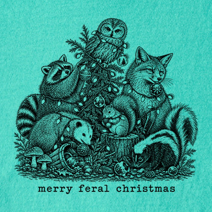 Merry Feral Christmas Kids Cotton T-Shirt