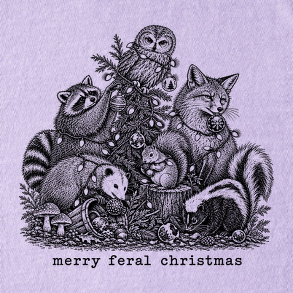 Merry Feral Christmas Kids Cotton T-Shirt