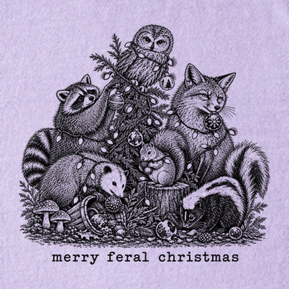 Merry Feral Christmas Kids Cotton T-Shirt