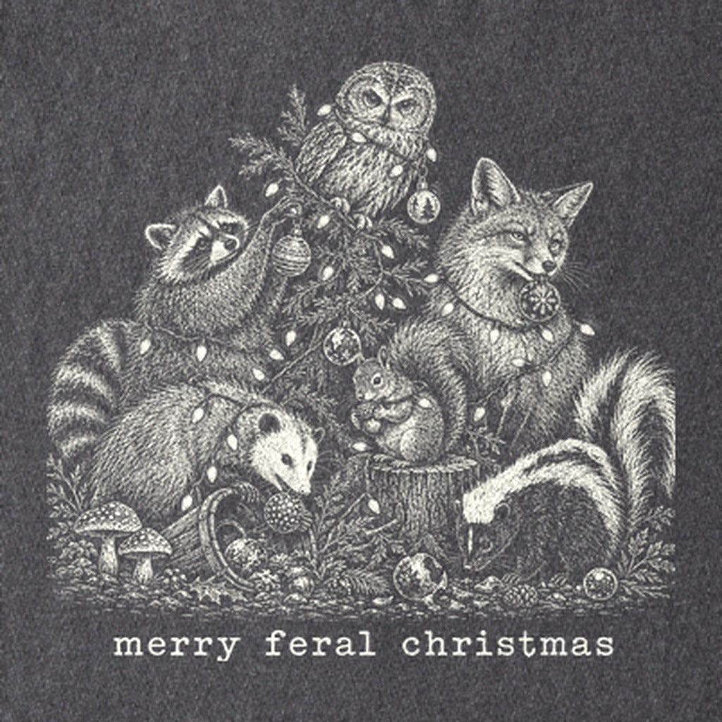 Merry Feral Christmas Kids Cotton T-Shirt