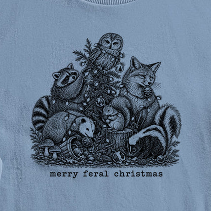 Merry Feral Christmas Crewneck Sweatshirt