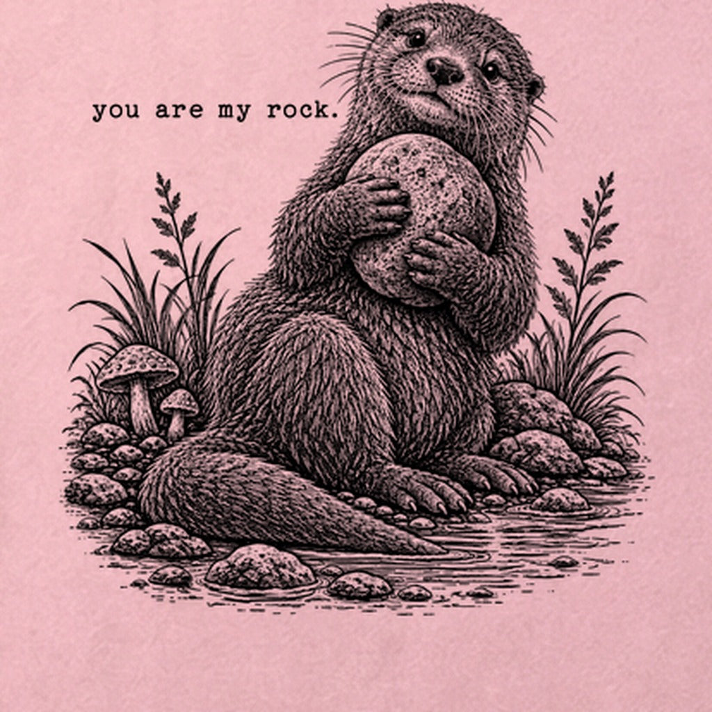 Otter You are My Rock Cotton T-Shirt