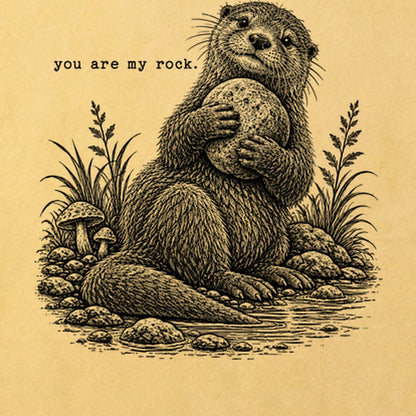 Otter You are My Rock Cotton T-Shirt