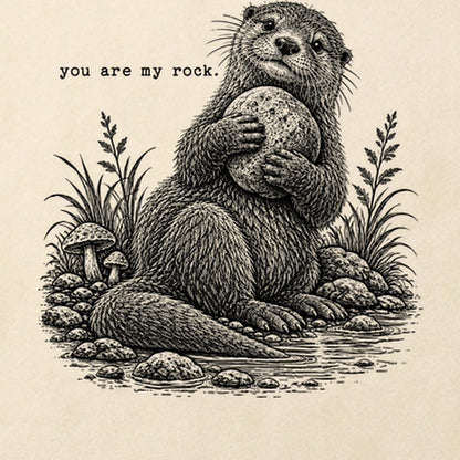 Otter You are My Rock Cotton T-Shirt