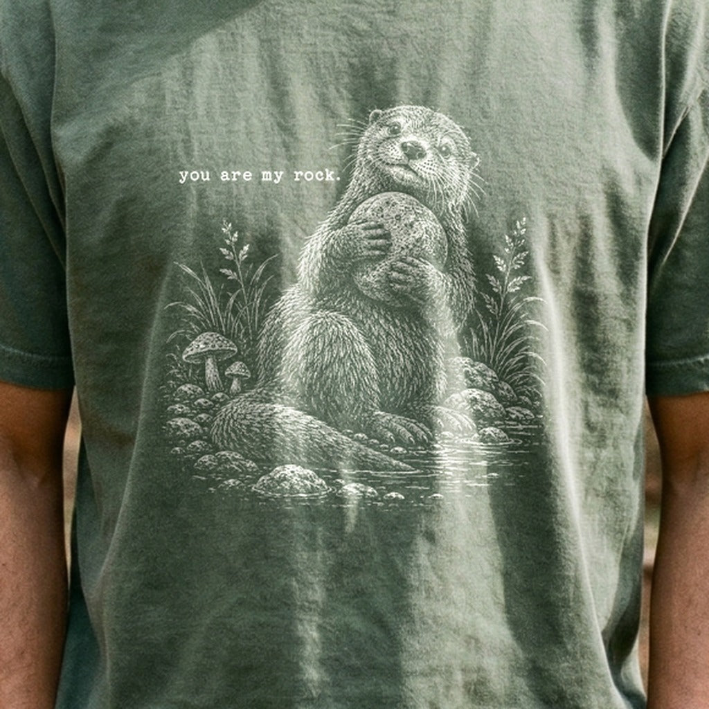 Otter You are My Rock Cotton T-Shirt