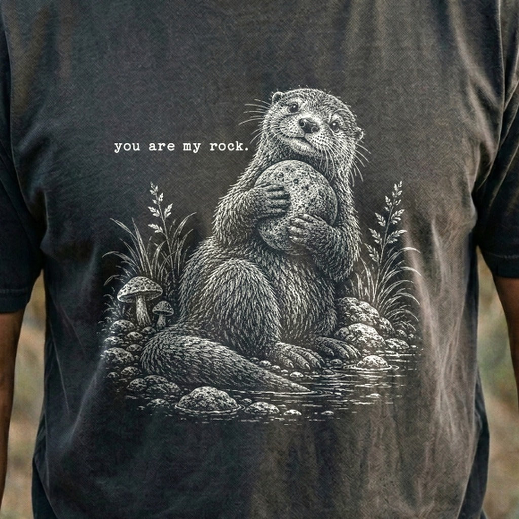Otter You are My Rock Cotton T-Shirt