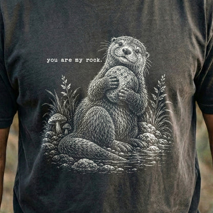 Otter You are My Rock Cotton T-Shirt