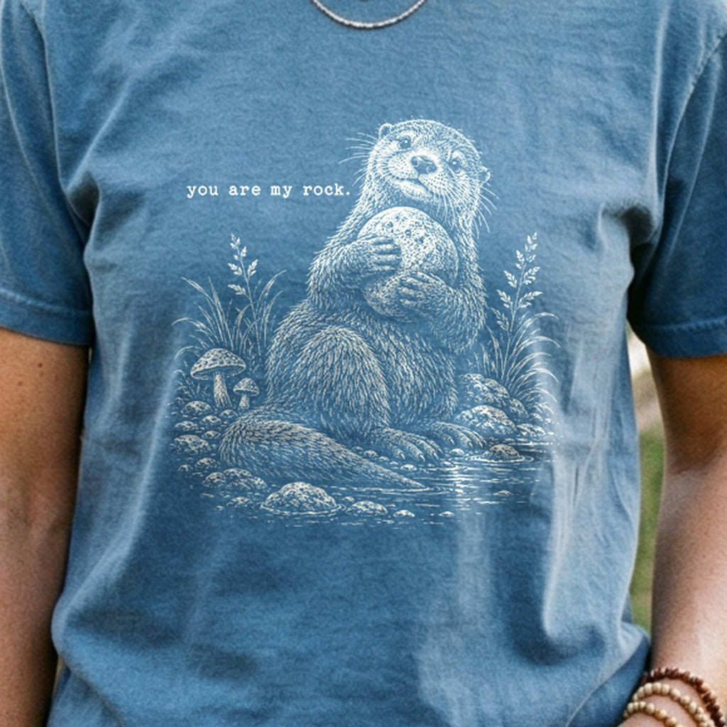 Otter You are My Rock Cotton T-Shirt