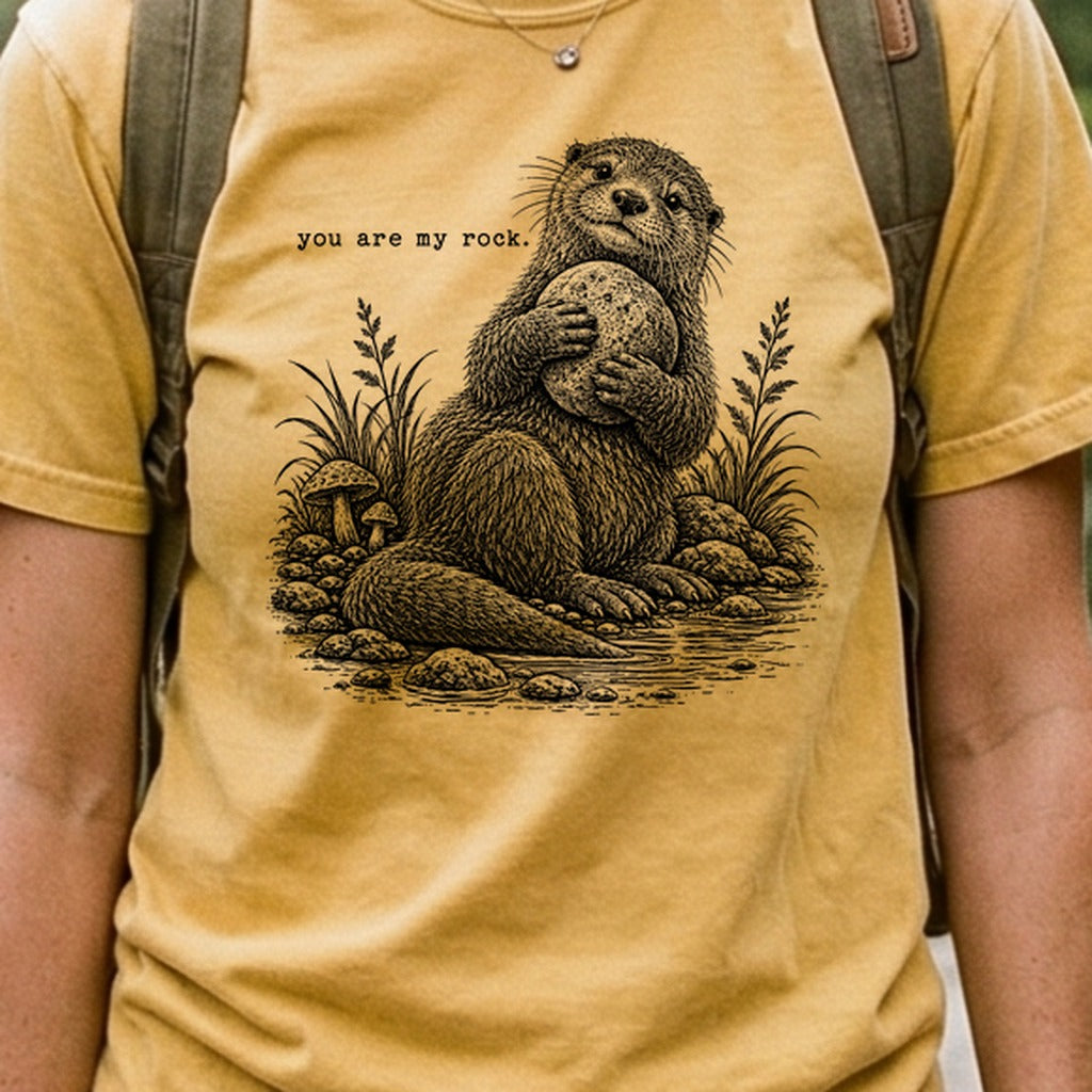 Otter You are My Rock Cotton T-Shirt