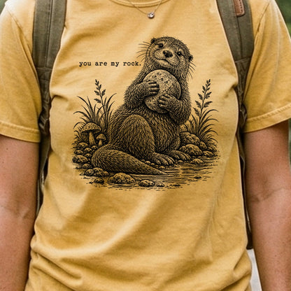Otter You are My Rock Cotton T-Shirt