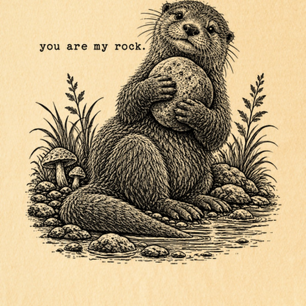 Otter You are My Rock Kids Cotton T-Shirt