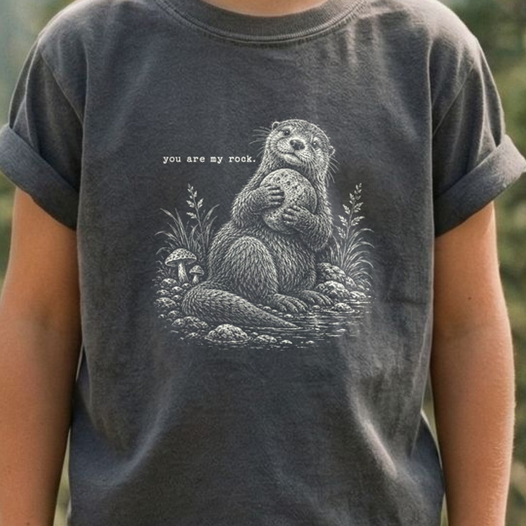 Otter You are My Rock Kids Cotton T-Shirt