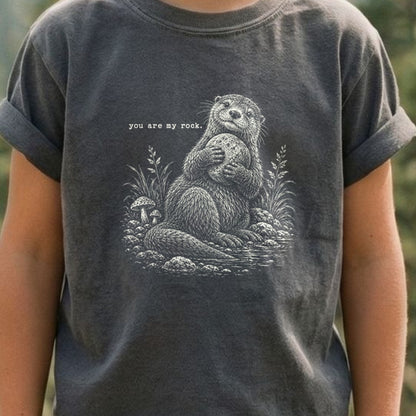 Otter You are My Rock Kids Cotton T-Shirt