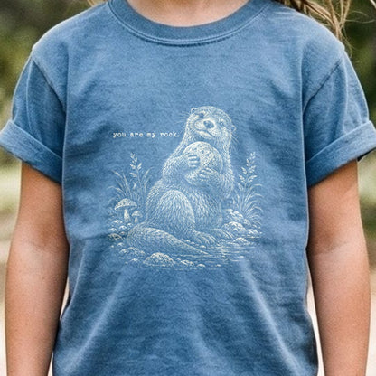Otter You are My Rock Kids Cotton T-Shirt