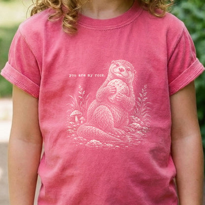 Otter You are My Rock Kids Cotton T-Shirt