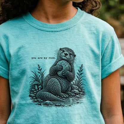 Otter You are My Rock Kids Cotton T-Shirt
