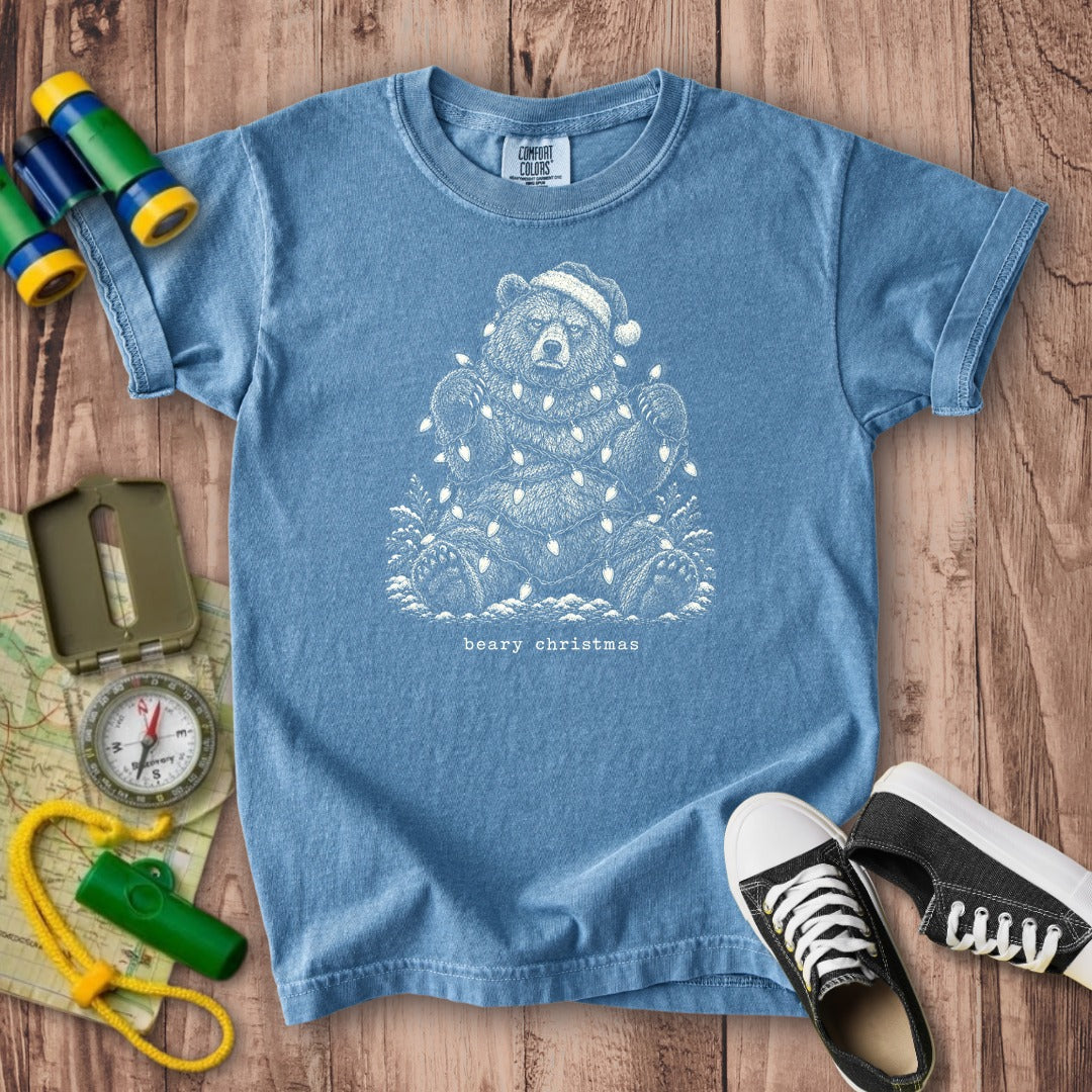 Beary Christmas Kids Cotton T-Shirt