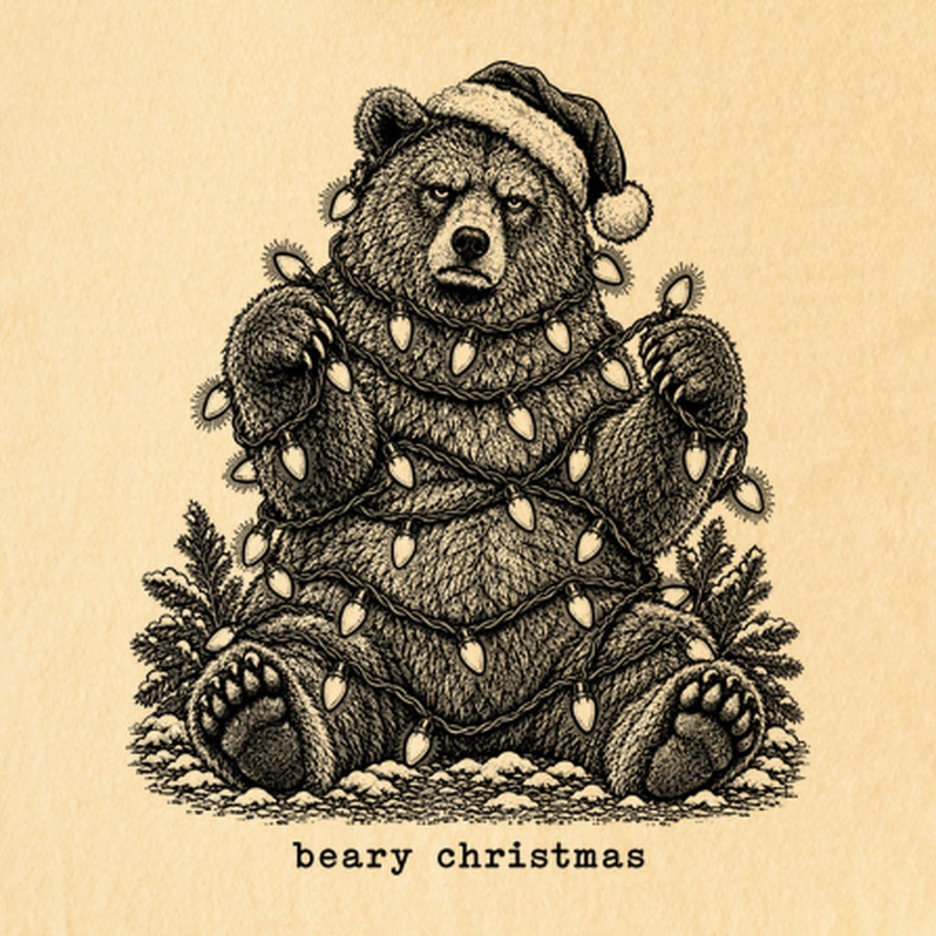 Beary Christmas Kids Cotton T-Shirt