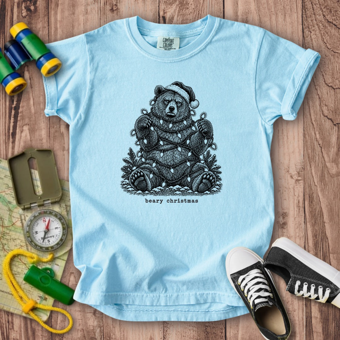 Beary Christmas Kids Cotton T-Shirt