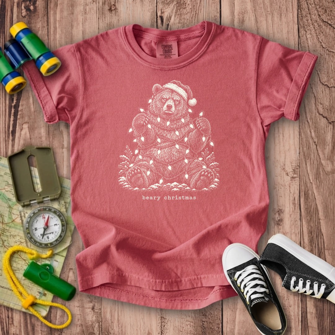 Beary Christmas Kids Cotton T-Shirt