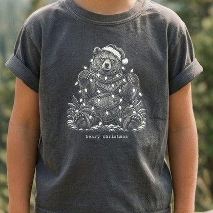 Beary Christmas Kids Cotton T-Shirt