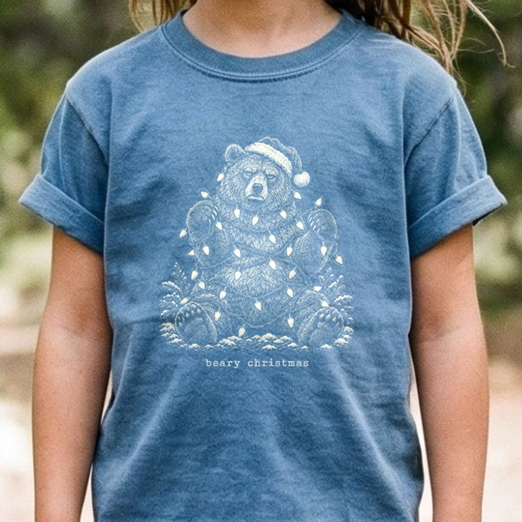 Beary Christmas Kids Cotton T-Shirt