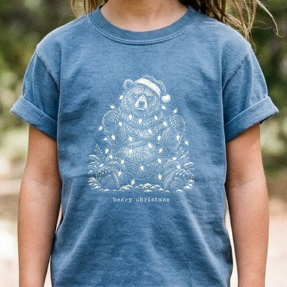 Beary Christmas Kids Cotton T-Shirt