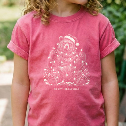 Beary Christmas Kids Cotton T-Shirt