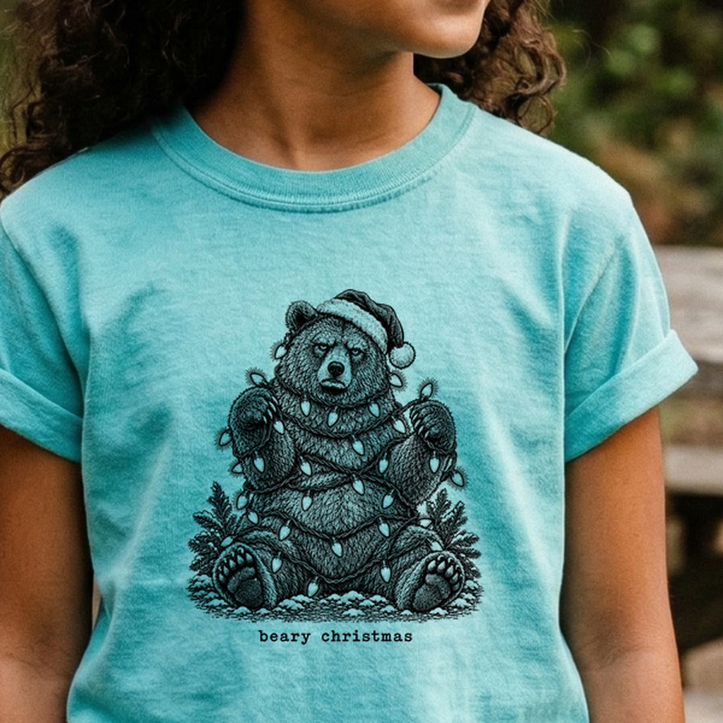 Beary Christmas Kids Cotton T-Shirt