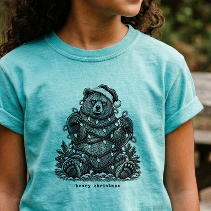 Beary Christmas Kids Cotton T-Shirt
