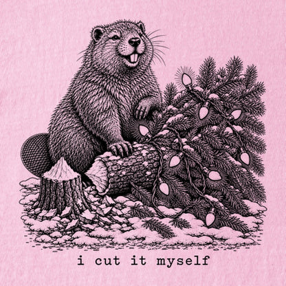 I Cut It Myself Beaver Kids Cotton T-Shirt