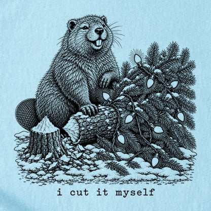 I Cut It Myself Beaver Kids Cotton T-Shirt