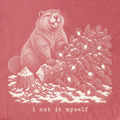 I Cut It Myself Beaver Kids Cotton T-Shirt