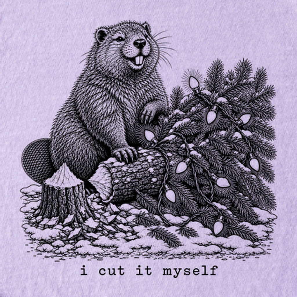 I Cut It Myself Beaver Kids Cotton T-Shirt