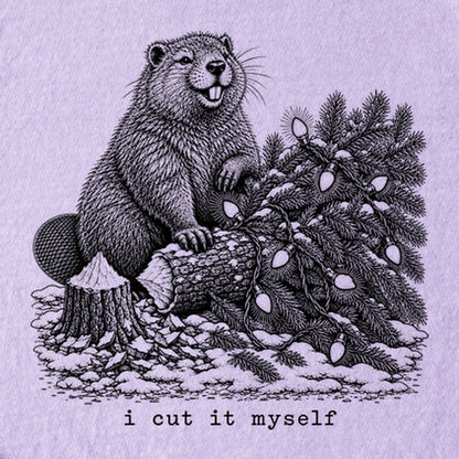 I Cut It Myself Beaver Kids Cotton T-Shirt
