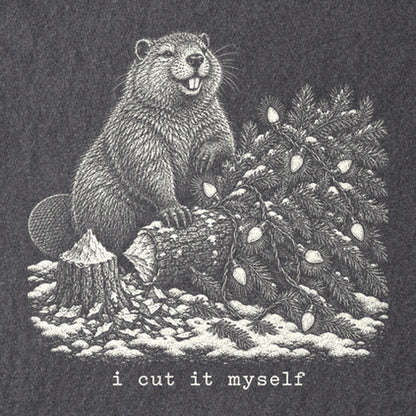 I Cut It Myself Beaver Kids Cotton T-Shirt